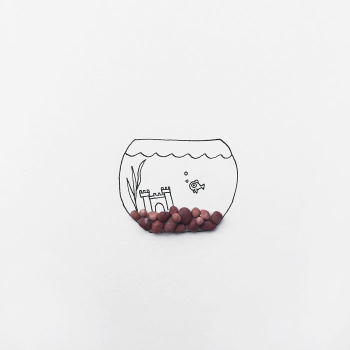 I Created Hundreds Of Witty, Miniature Drawings Around Tiny Everyday Objects