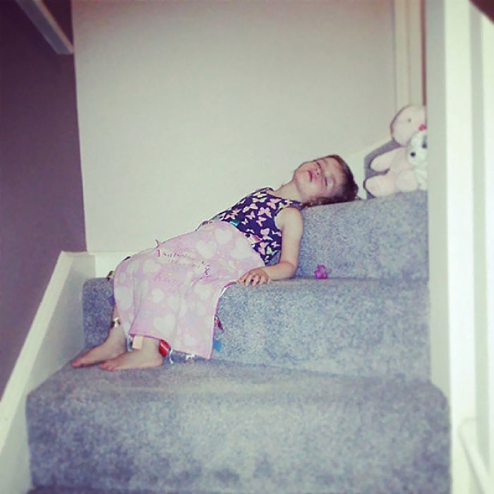 My Baby Girl Not Only Didn't Make It To Bedtime But She Also Didn't Make It To Bed