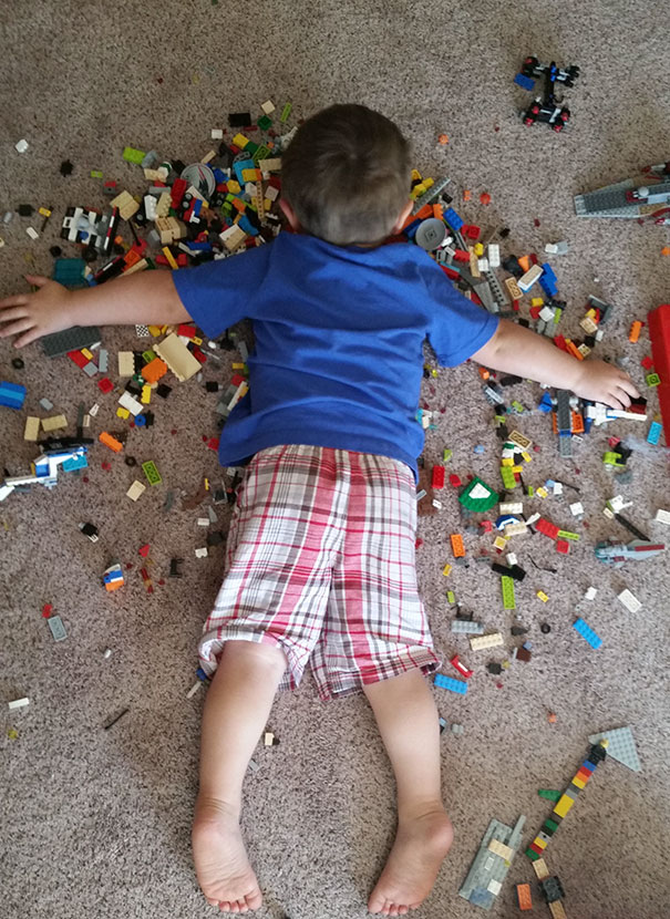Napping On Legos. My Son May Be Immortal