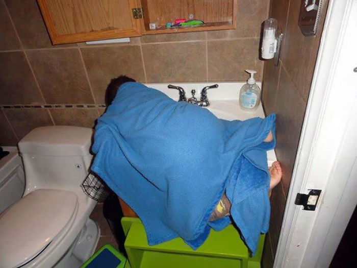 Napping In The... Sink?