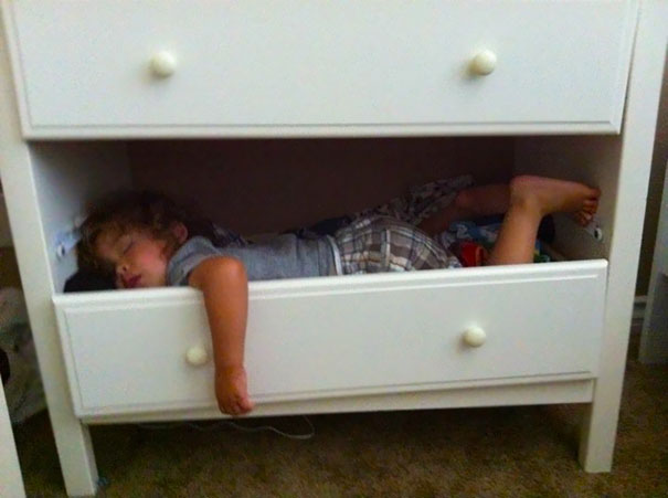 Napping In A Drawer