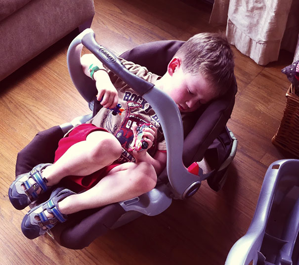 Napping In A Baby's Car Seat