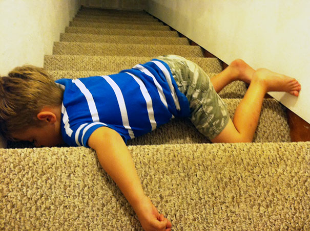 Napping On The Stairs