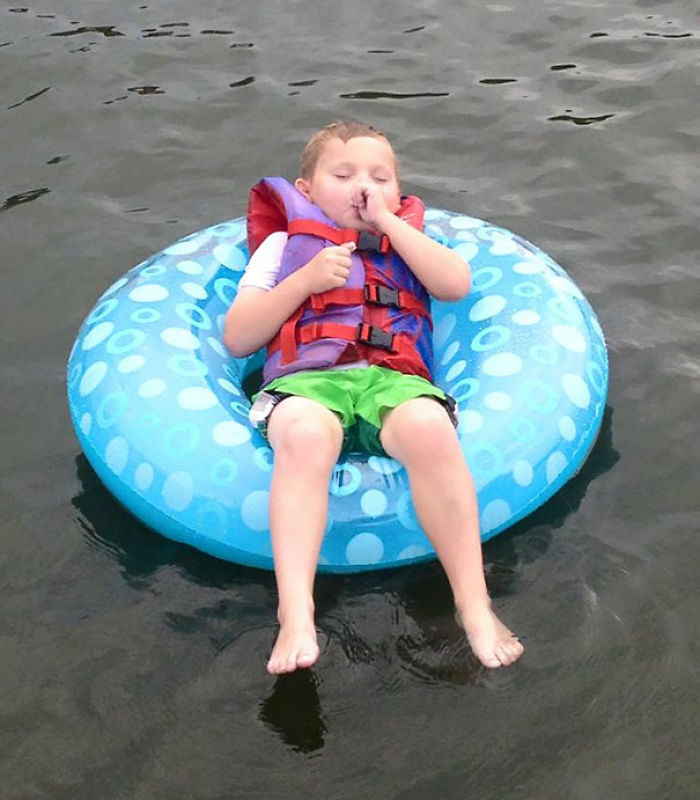 Napping On The Swim Ring