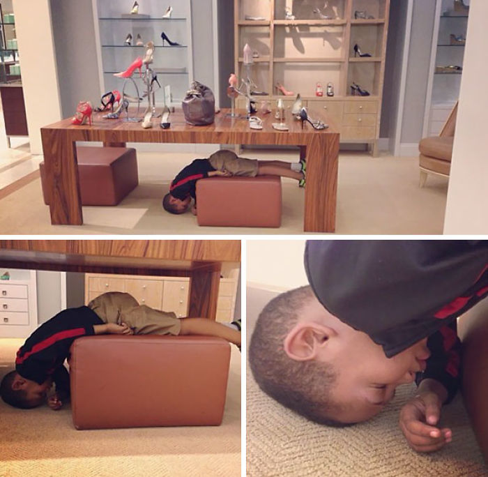 Napping While Mommy's Shopping