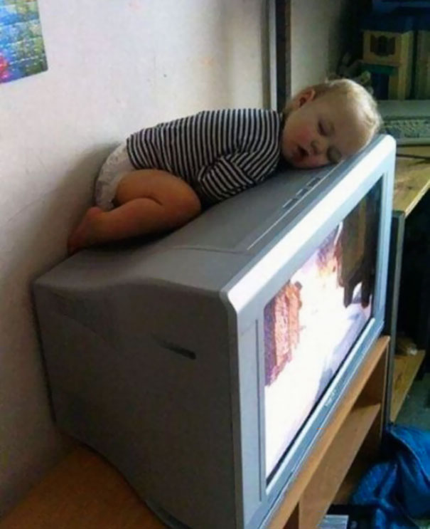 Napping On The Tv