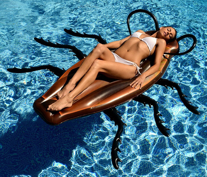 Terrifying Cockroach Inflatable To Make Swimming In The Pool Fun Again