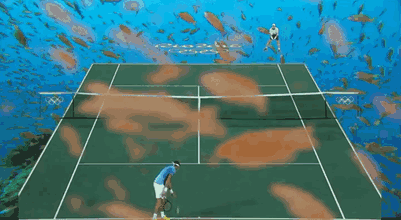 An Underwater Tennis Final