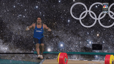 Olympic Weightlifting David Katoatau Blasting His Shapes Into Deep Space