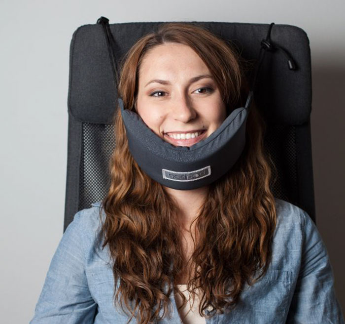 Someone Finally Invented A Head Hammock So You Could Fall Asleep On A Plane