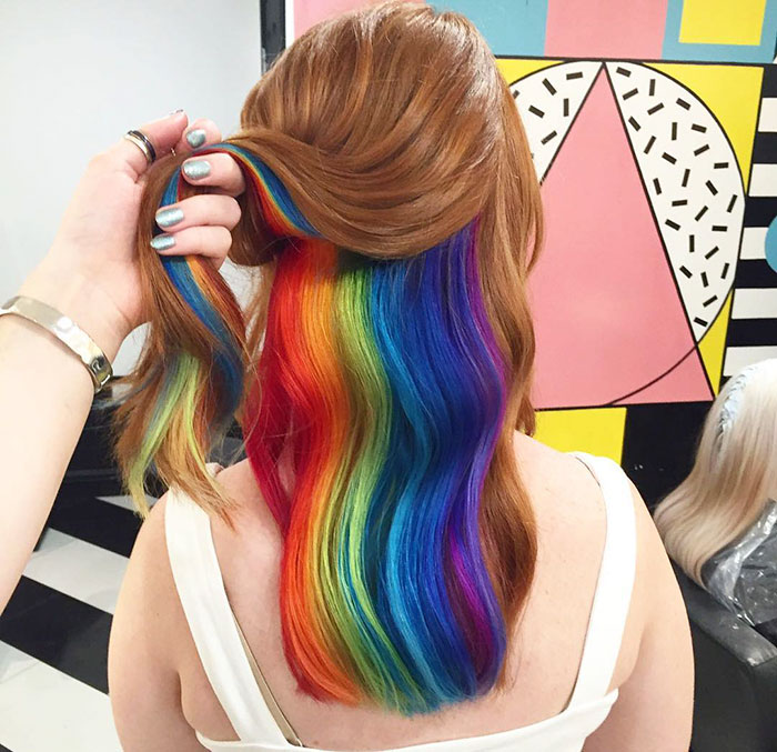 People Are Obsessed With This New Hidden Rainbow Hair