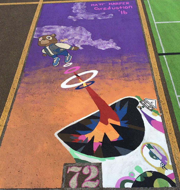 High School Seniors Paint Their Parking Spots And Their Art Goes Viral On Twitter Bored Panda