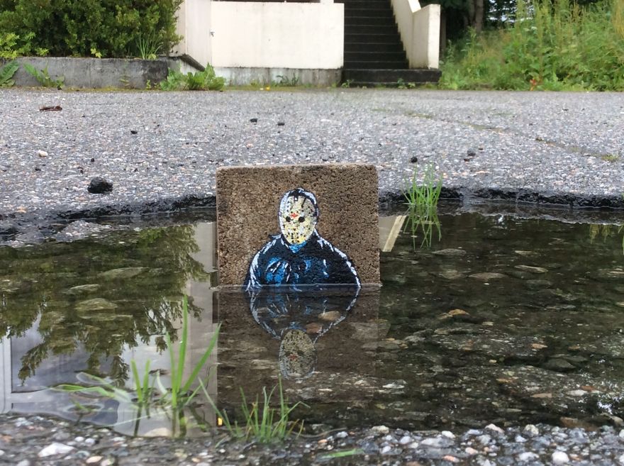 Voorhees Painted On Found Stone