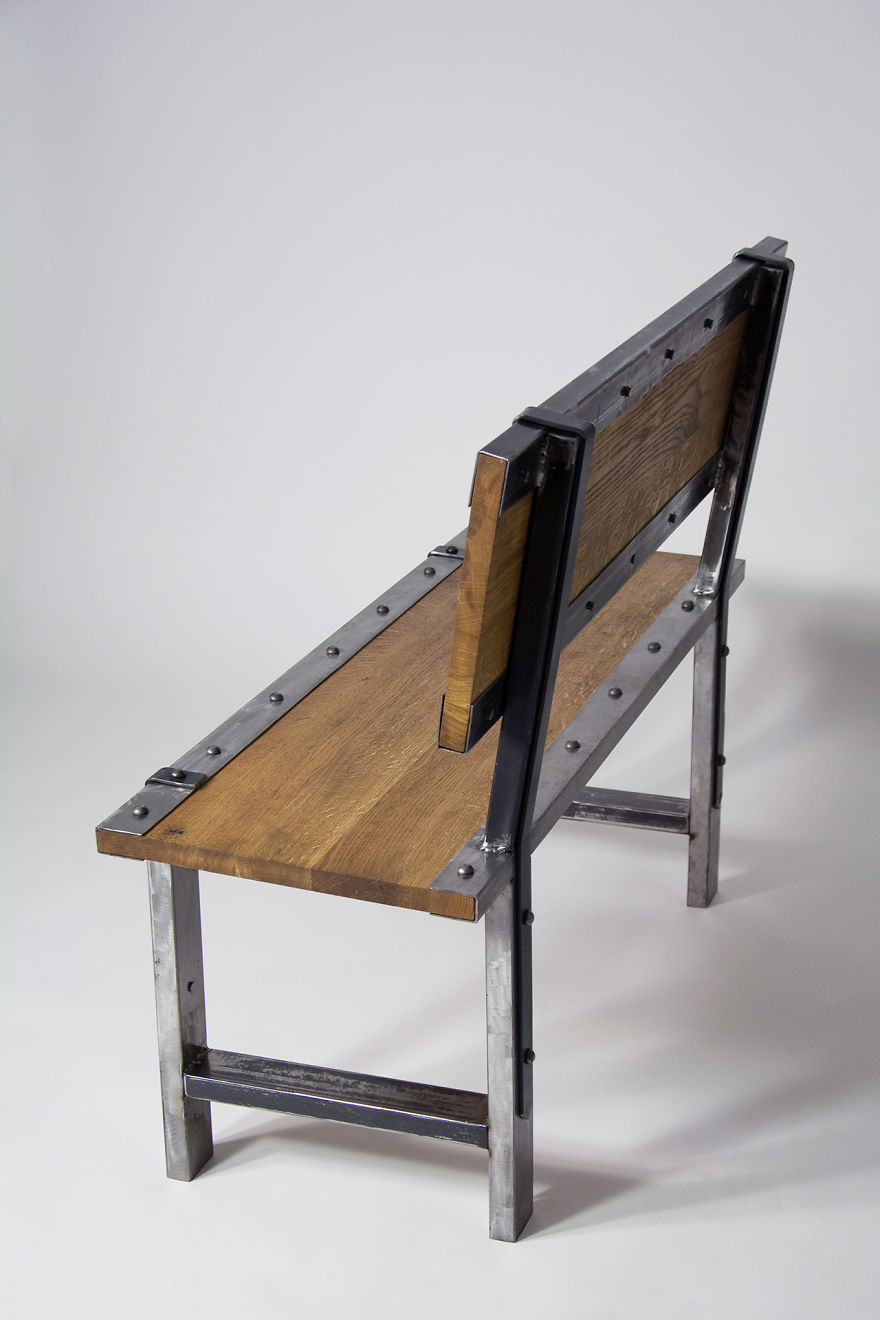 Iron Industrial Bench
