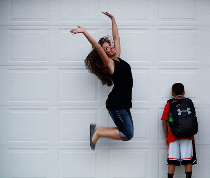 Is It Just Me Or Does It Seem Like Mom Is A Little Too Excited About The First Day Of School?