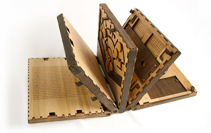 Puzzle Book With Pages That Must Be Solved to Unlock the Next
