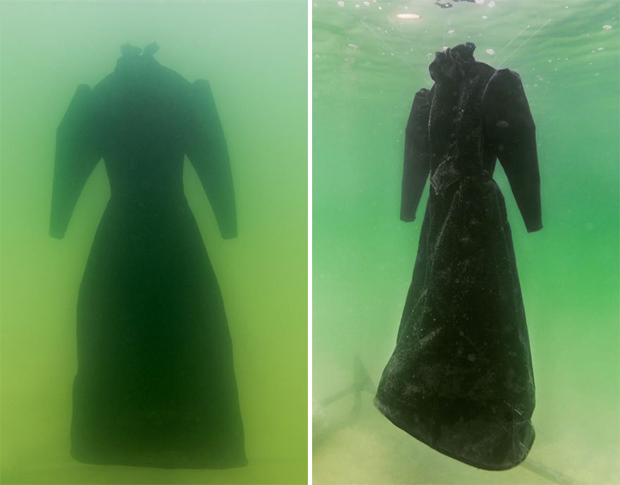 Artist Leaves Dress In The Dead Sea For 2 Months And It Turns Into Glittering Salt Crystal Masterpiece