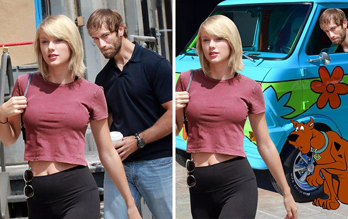Guy Gets Caught Staring At Taylor Swift, The Internet Responds With Photoshop Battle