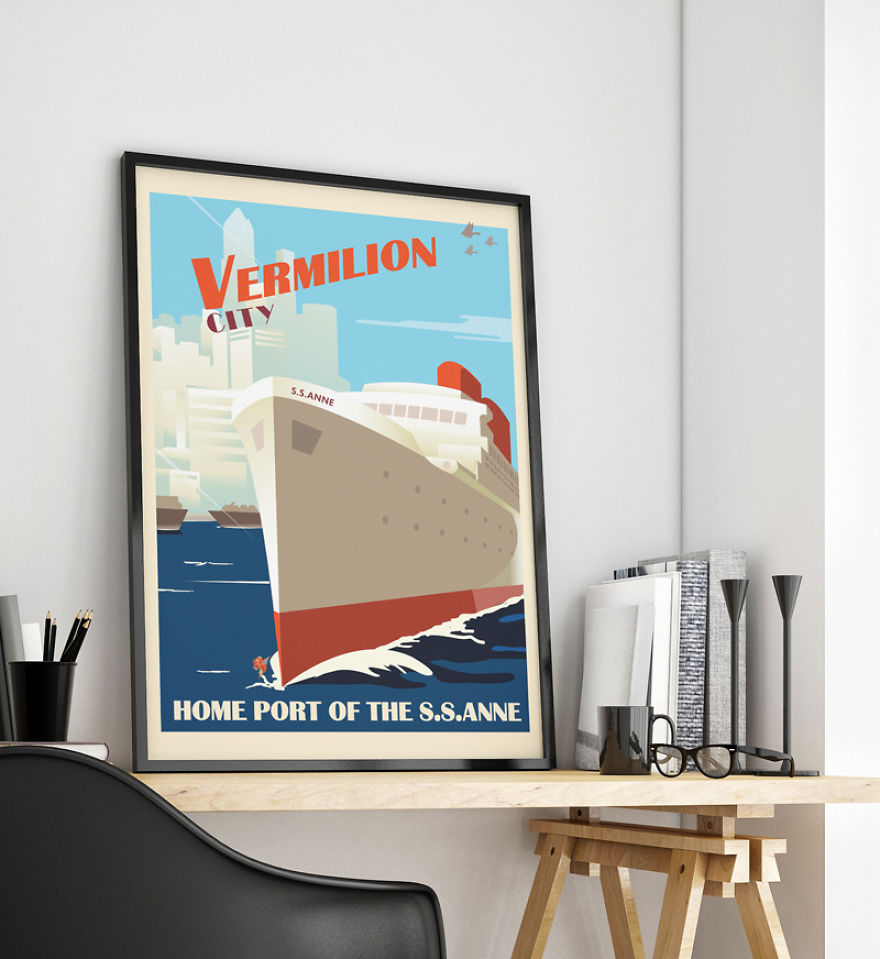 I Turn Things I Love Into Retro Travel Posters...