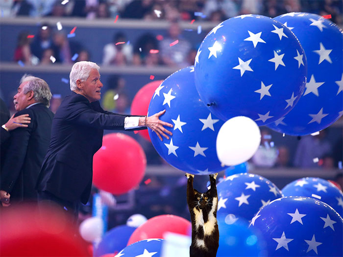 At Democratic National Convention When Bill Took His Ball