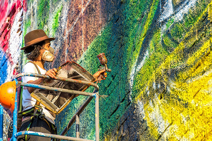 world largest mural street art las etnias the ethnicities eduardo kobra rio olympics brazil 1 - Murais de Graffiti de Eduardo Kobra pelo mundo