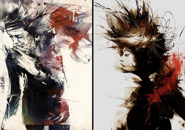 This Artist Brings Out The Intesity Of Expression In His Paintings