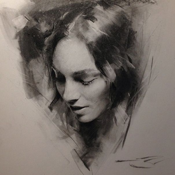 Portrait Drawings Of Charcoal Studies