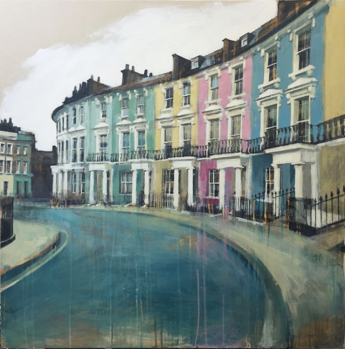 Soothing Architectural Acrylic Paintings
