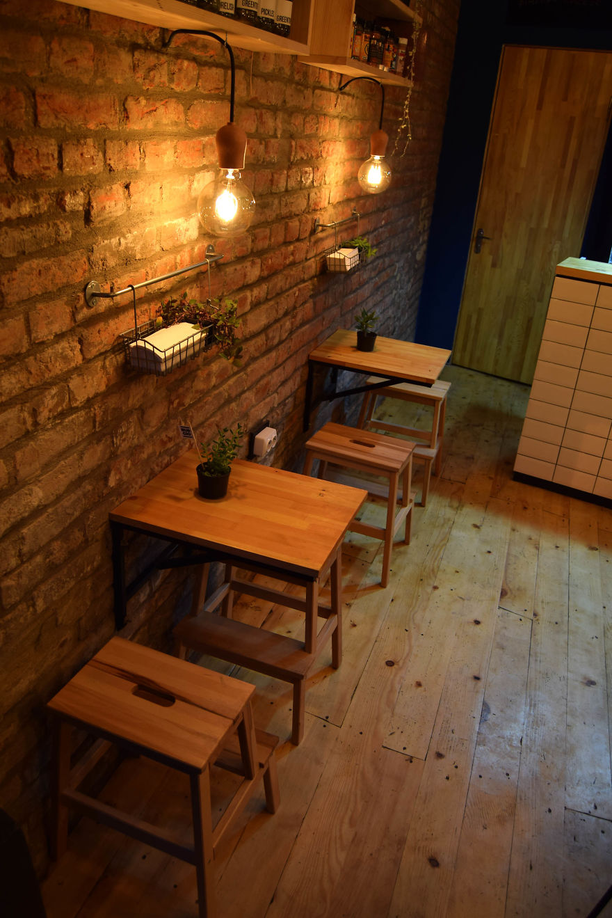 Architects Turned A Dirty Basement Into An Attractive Burger Cafe In Tbilisi Architects Turned A Dirty Basement Into An Attractive Burger Cafe In Tbilisi