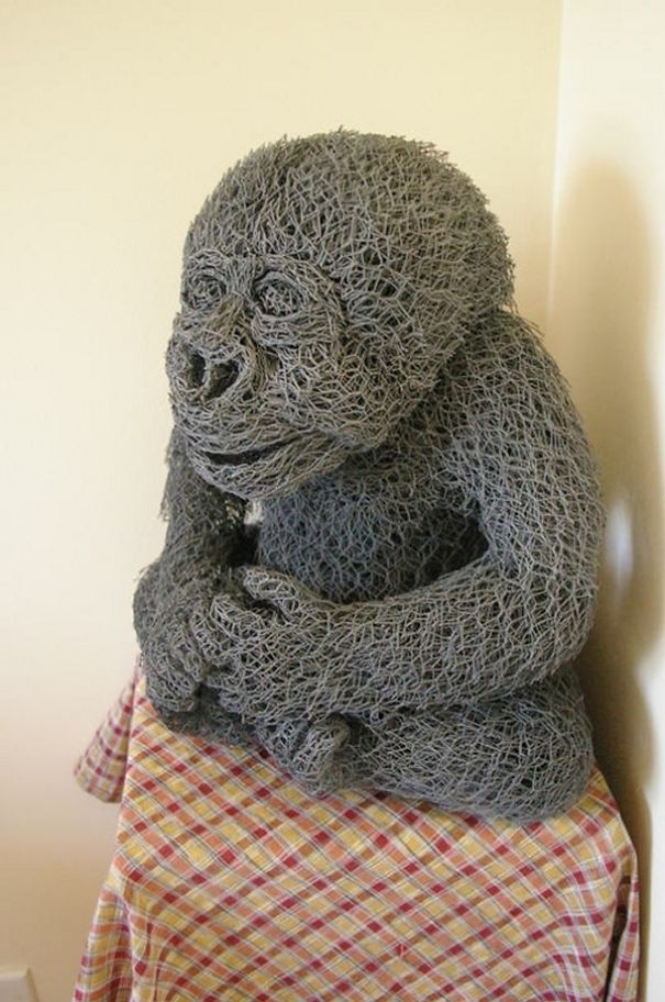 Chicken Wire Sculptures Of Animals And Famous People