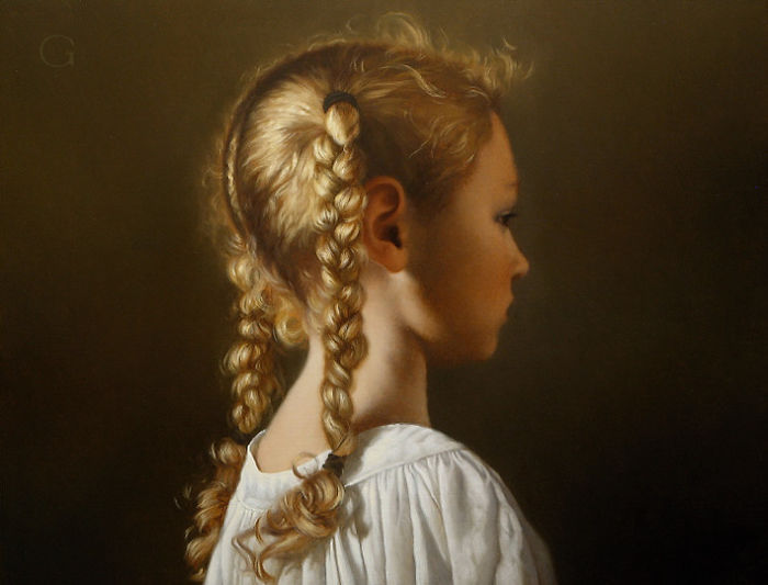Lost In Thought, Realistic Oil Paintings Lost In Thought, Realistic Oil Paintings