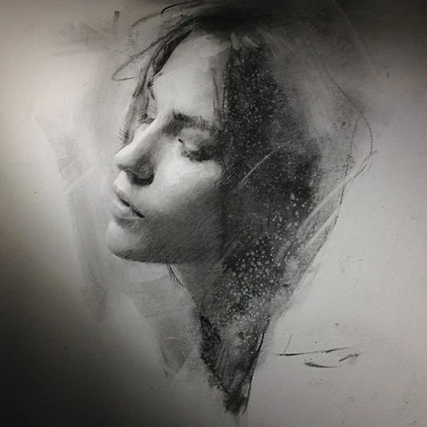 Portrait Drawings Of Charcoal Studies