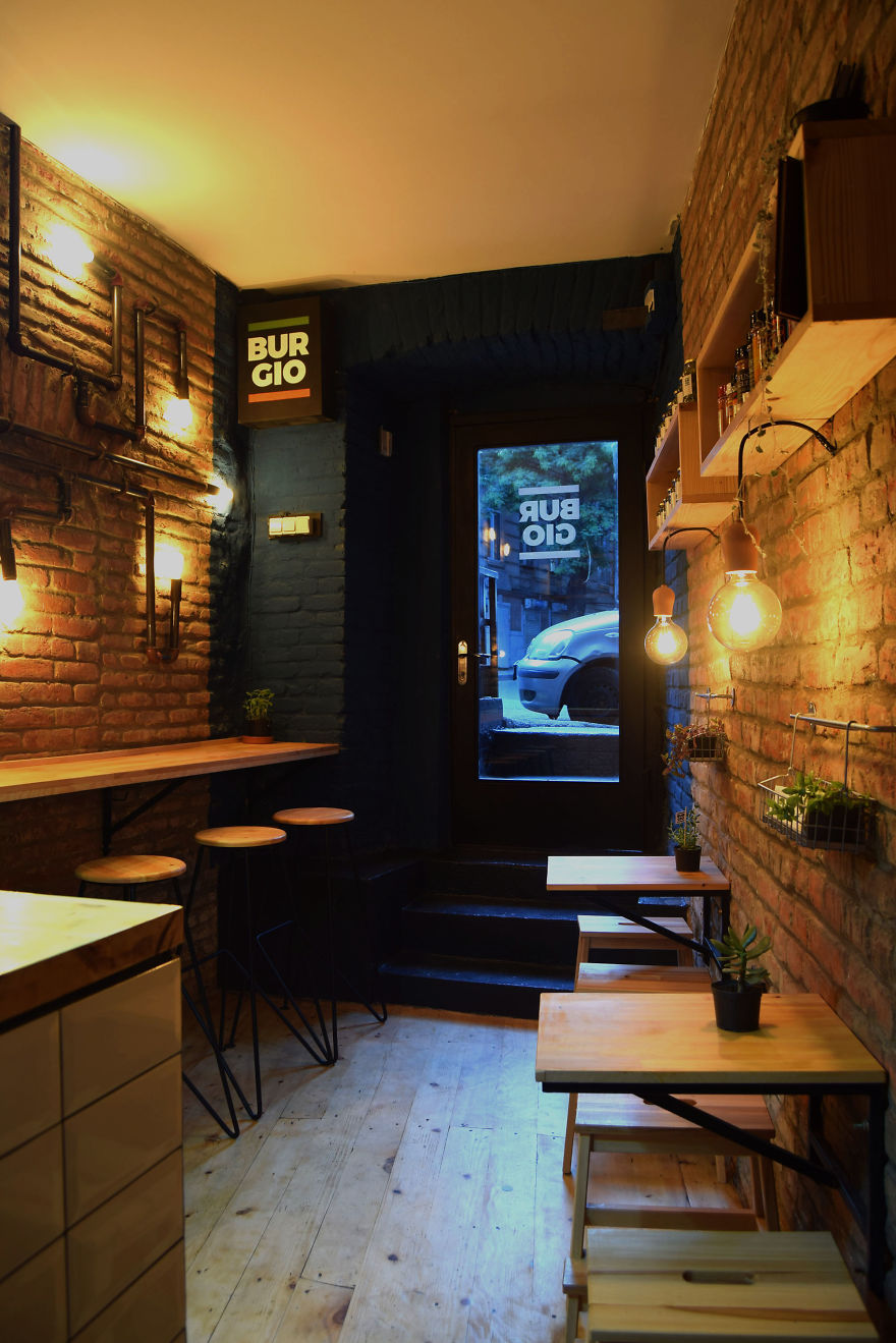 Architects Turned A Dirty Basement Into An Attractive Burger Cafe In Tbilisi Architects Turned A Dirty Basement Into An Attractive Burger Cafe In Tbilisi