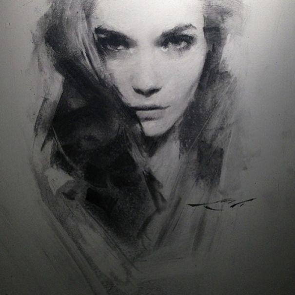 Portrait Drawings Of Charcoal Studies