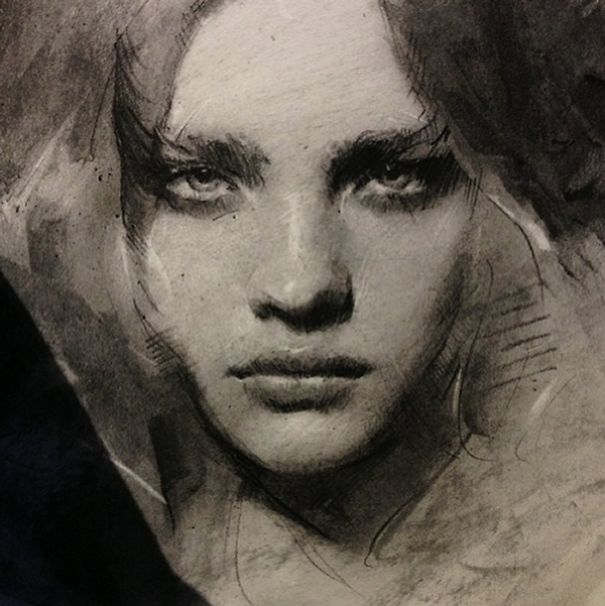 Portrait Drawings Of Charcoal Studies