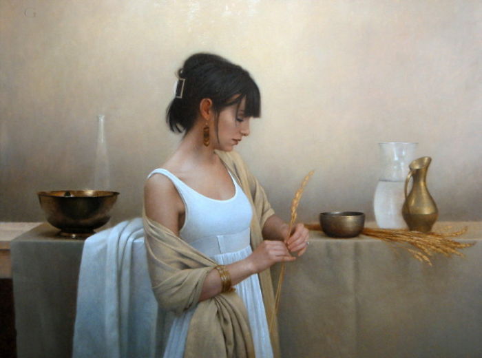 Lost In Thought, Realistic Oil Paintings Lost In Thought, Realistic Oil Paintings