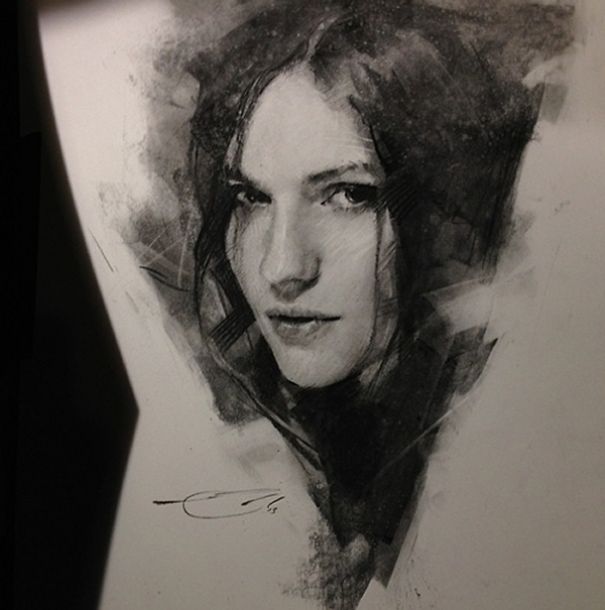 Portrait Drawings Of Charcoal Studies