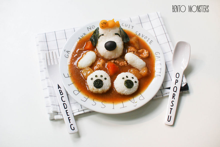 Kyaraben Bento Monsters Themed Lunch Food Art