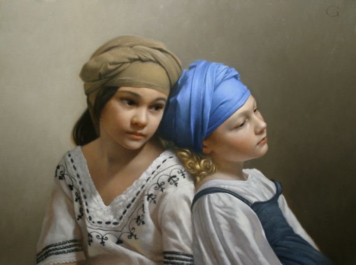 Lost In Thought, Realistic Oil Paintings Lost In Thought, Realistic Oil Paintings