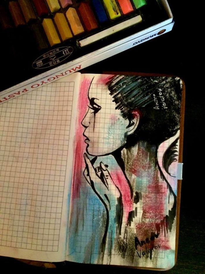 Georgian Young Artist's, Anzor Valetov's Drawings.