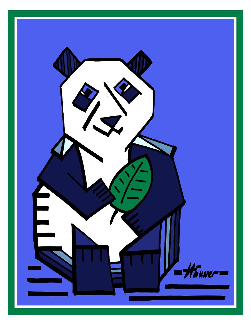 Abstract Animals - How Do You Like The Blue Panda?