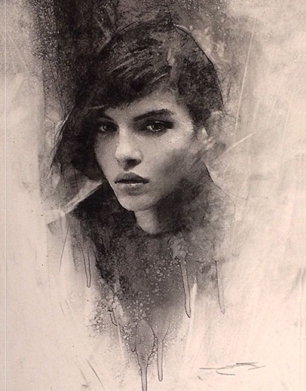 Portrait Drawings Of Charcoal Studies
