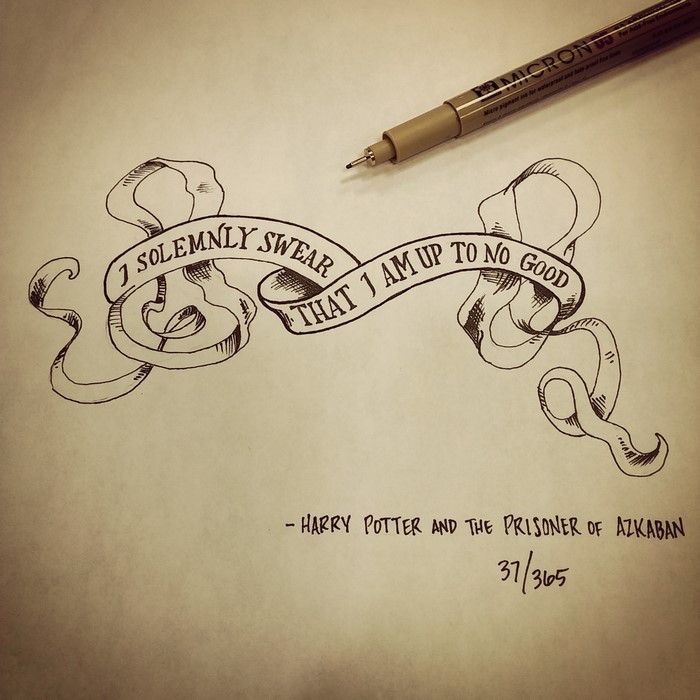 Artist Spends 365 Days Hand Drawing 365 Movie Quotes Bored Panda