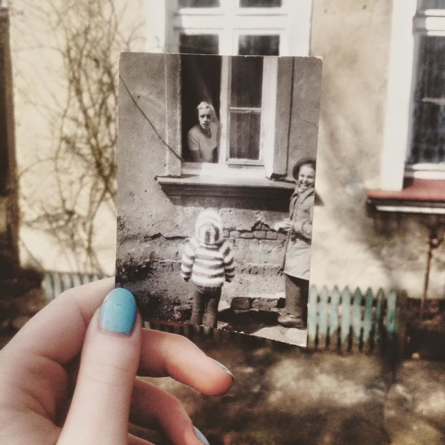 I Incorporated Old Pictures Of My Family Into The Modern Town