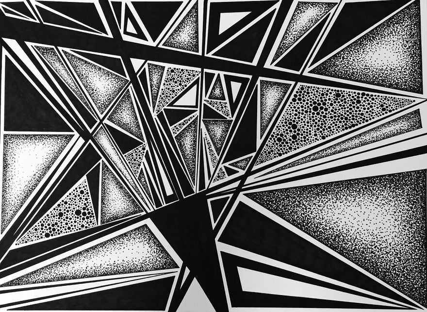 I Create Geometric Drawings With Thousands Of Dots I Create Geometric Drawings With Thousands Of Dots