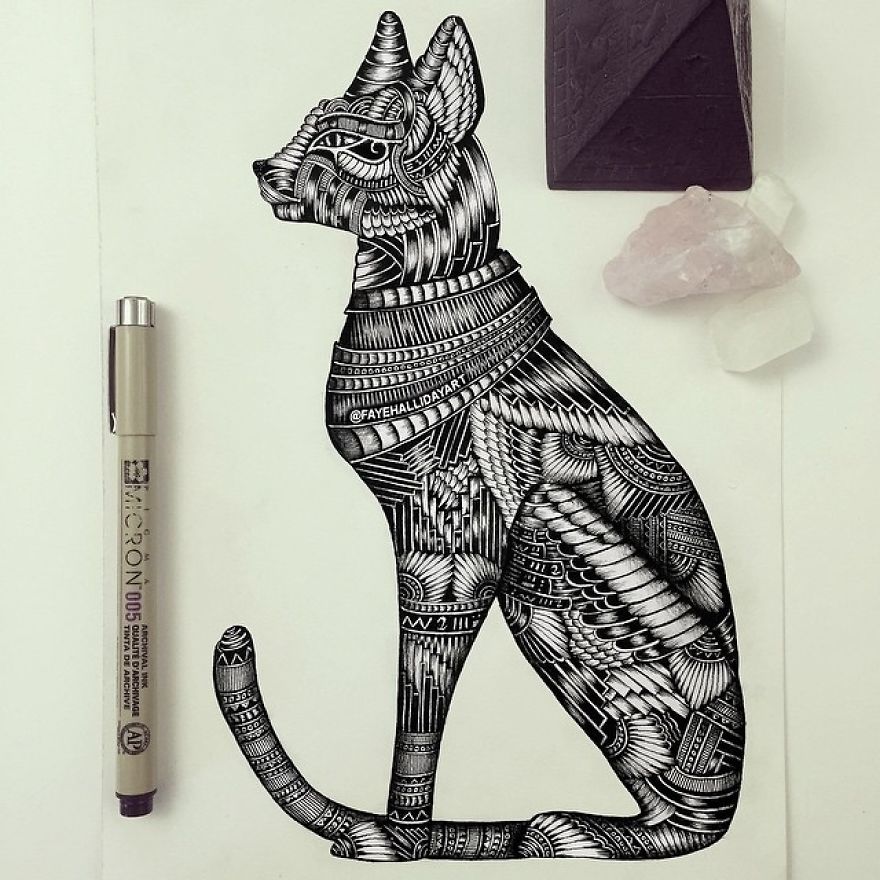 Artist Uses The Zentangle Style To Detail Animal Drawings Artist Uses The Zentangle Style To Detail Animal Drawings