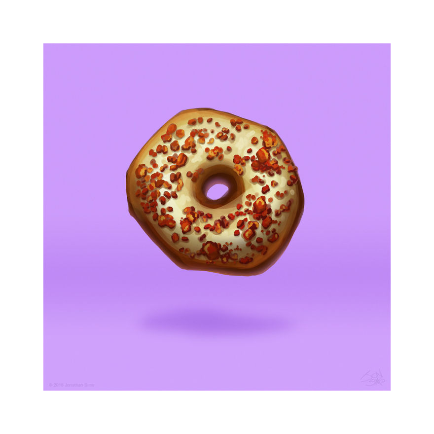 Cutesy Donuts: My Digital Drawings Of Angelic Artisanal Donuts