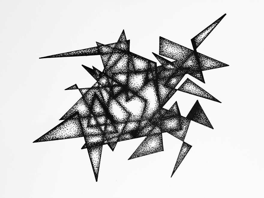 I Create Geometric Drawings With Thousands Of Dots I Create Geometric Drawings With Thousands Of Dots