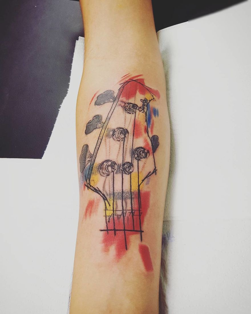 Colorful And Sketchy Tattoos By Vesna