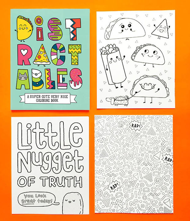 Distractables: A Super Cute Very Nice Coloring Book Is Here To Take You To Your Happy Place